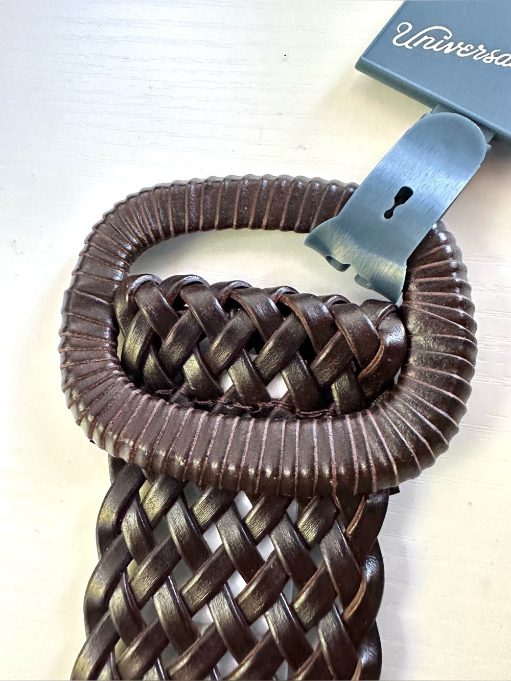 NWT Universal Thread Brown Woven Braided Belt Large Boho Western L - Picture 5 of 8